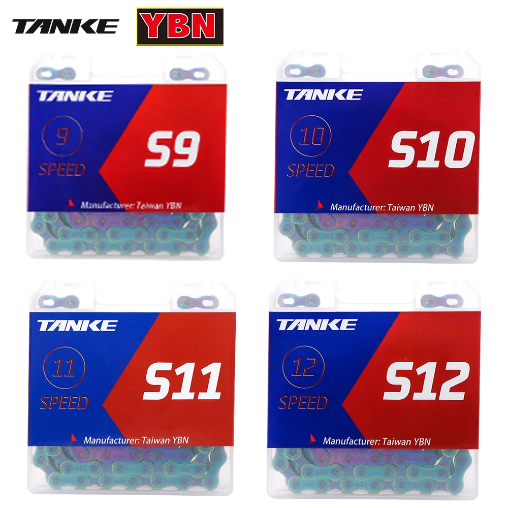 TANKE S08G YBN велосипедная цепь 8s9s10s11s12 скорость полуполой MTB/Шоссейный велосипед цепи