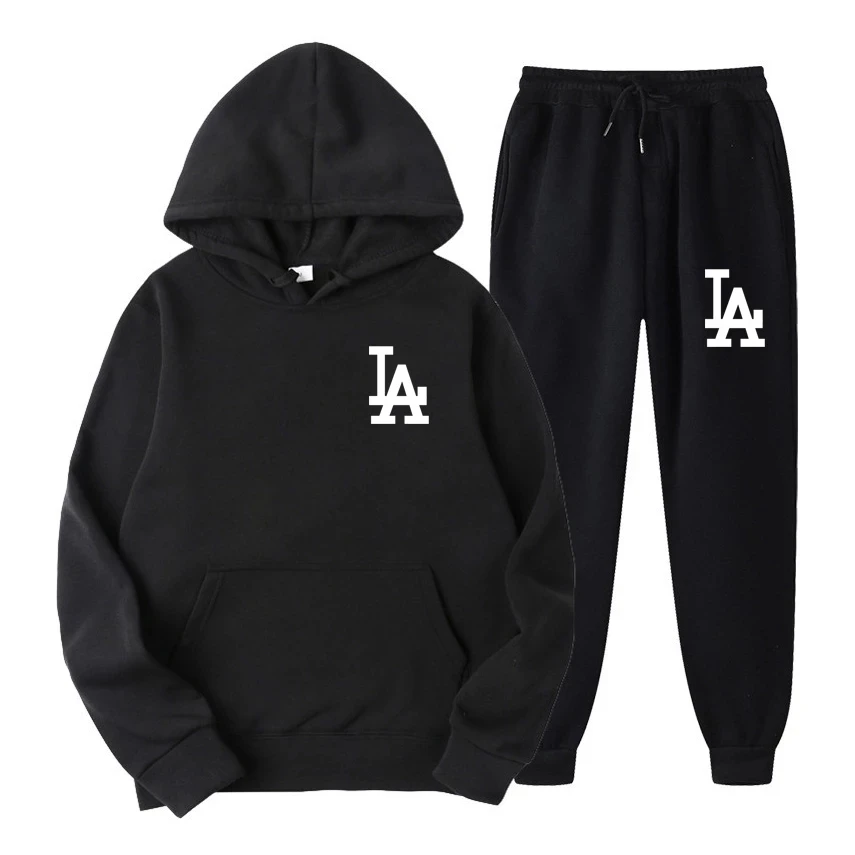 

New Tracksuit Men set Print Hooded Sweatshirts set Fleece Hoodies Sportswear Set Sweatpants Hoodies Mens 2 piece set