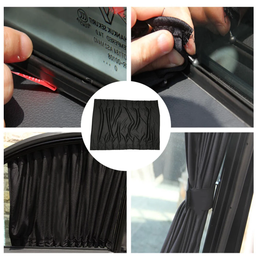 

1 Pair Universal Car side windows 50*39cm business curtains privacy sunshading and UV protection ventilation auto parts