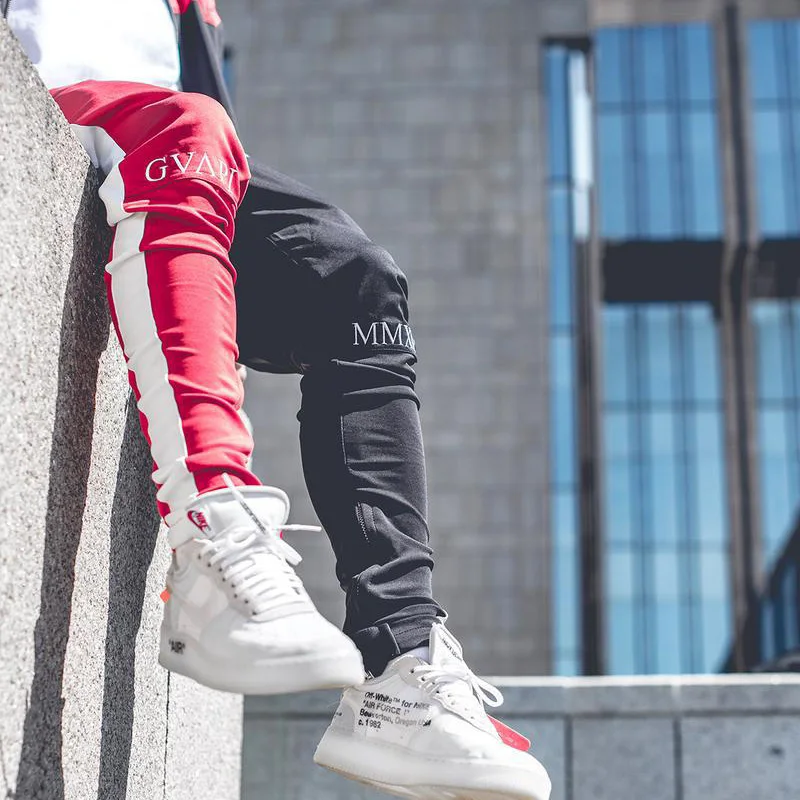

2021 Spring New Men's Outdoor Leisure Trousers Pure Cotton Stitching Stretch Slim Fitness Sports Pants