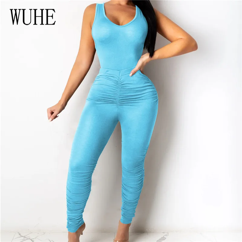 

KEXU Tracksuits Fitness Casual Two Piece Sleeveless V Neck Off Shoulder Tanks Top and Pencil Pants Skinny Streetwear Sports