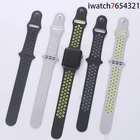 Ремешок силиконовый для Apple Watch Band, дышащий спортивный резиновый браслет для iWatch Series 6 5 SE 7, 45 мм 41 мм 44 мм 40 мм 42 мм 38 мм
