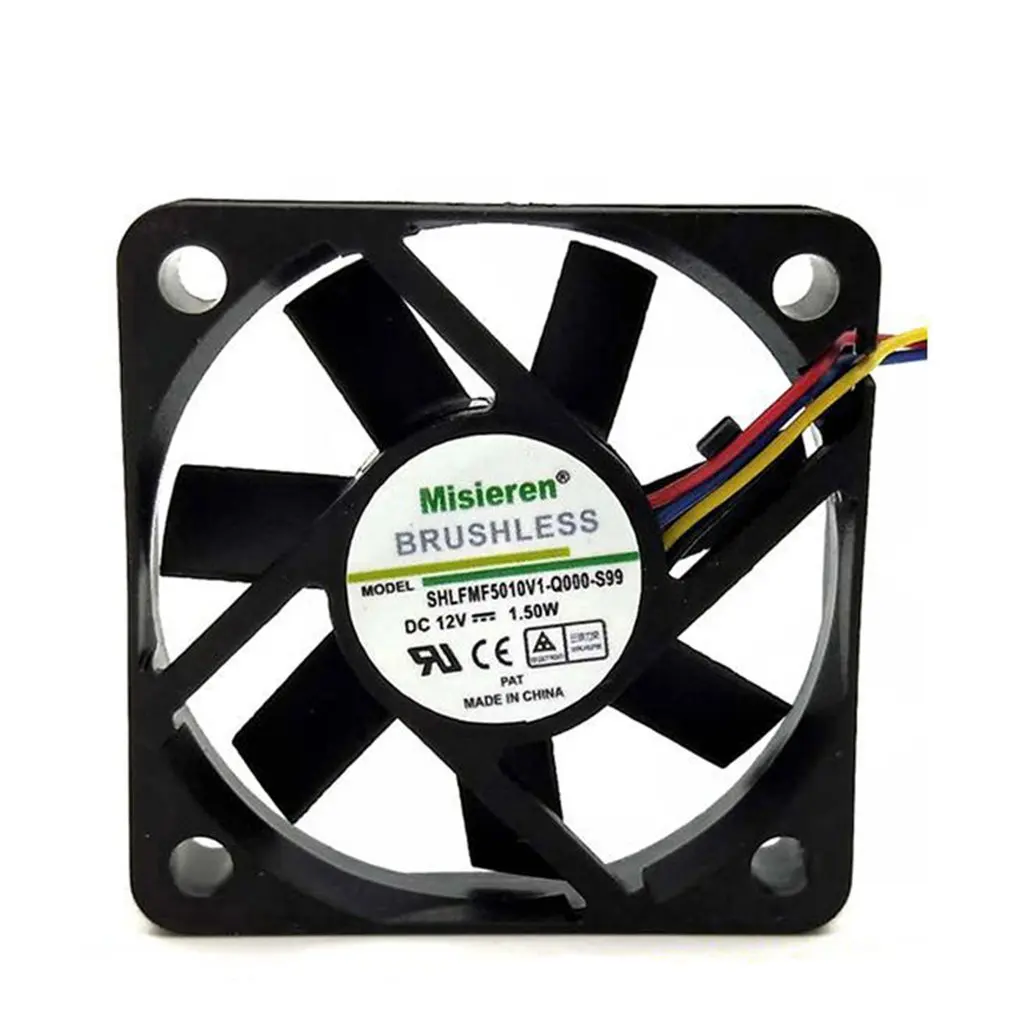 

1 Pc 5010 Cooling Fan 4 Pin Dupont Wire 3D Printer Fan Black 50mm x 50mm x 10mm 12V 5cm Cooling Fan For 3D Printer Parts