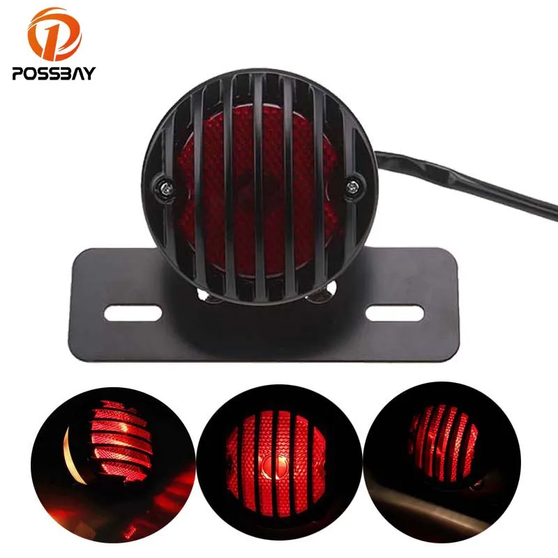 Задний фонарь POSSBAY для мотоцикла задний стоп светильник подставка номерного