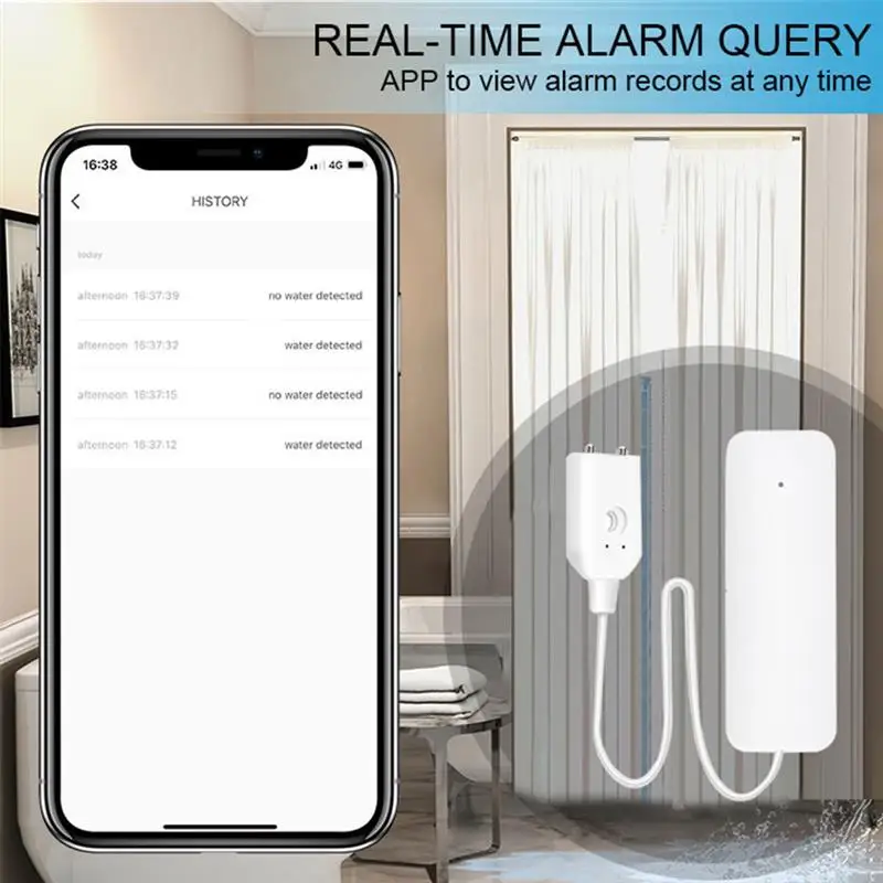 

Tuya Home Alarm Water Leakage Alarm Independent WIFI Water Leak Sensor Detector Flood Alert Overflow Security Alarm System