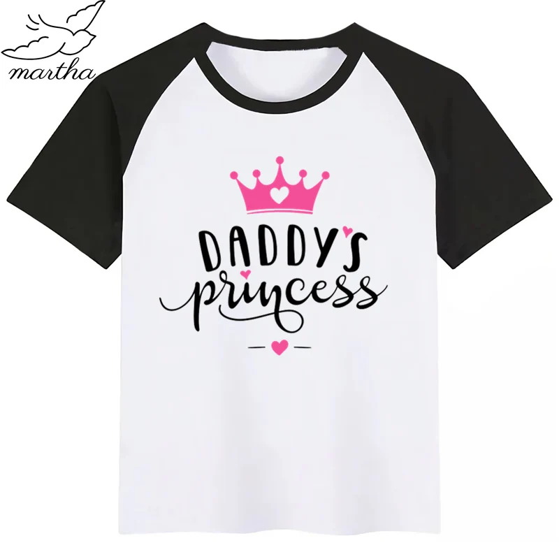 Dady's Princess/детская футболка для маленьких мальчиков модная с короткими рукавами