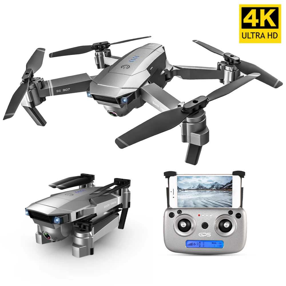 Дрон SG907 с Wi Fi 4K GPS RC камерой 1080P HD камера следуй за мной фото жестов видео складной