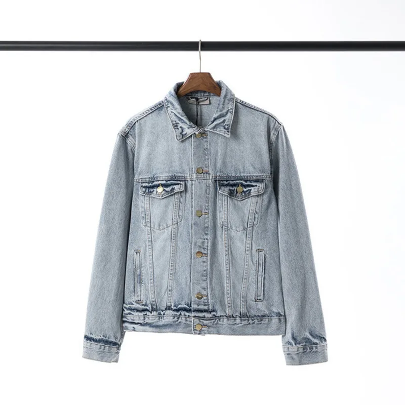 

Neutrals Denim Jackets Women Vintage Winter Outerwear Fashion Jacket Coat Man Streetweat Female Luxury Single Breast Denim Coats