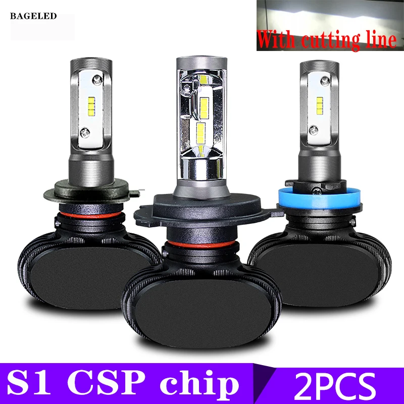 Бэдж светодиодный Светодиодный Автомобильные фары H4 H7 H11 чип CSP 9005 9006 hb3 hb4 880 H13 9004