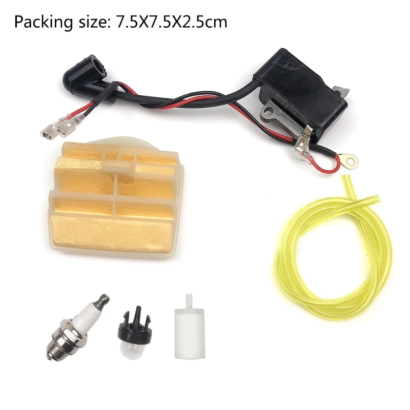 

Ignition Coil Air Filter Primer Bulb Spark Plug for 445 450 JONSERED 2245 2250 Chainsaw Replacement Parts