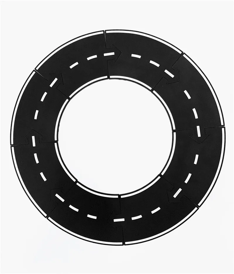 8pcs set DIY PVC Puzzles Track Play Set Road Car Track Baby Puzzle Game Mat Floor Carpet Educational Learning Toys Nordic Kids Room Decor - Цвет: 8pcs set