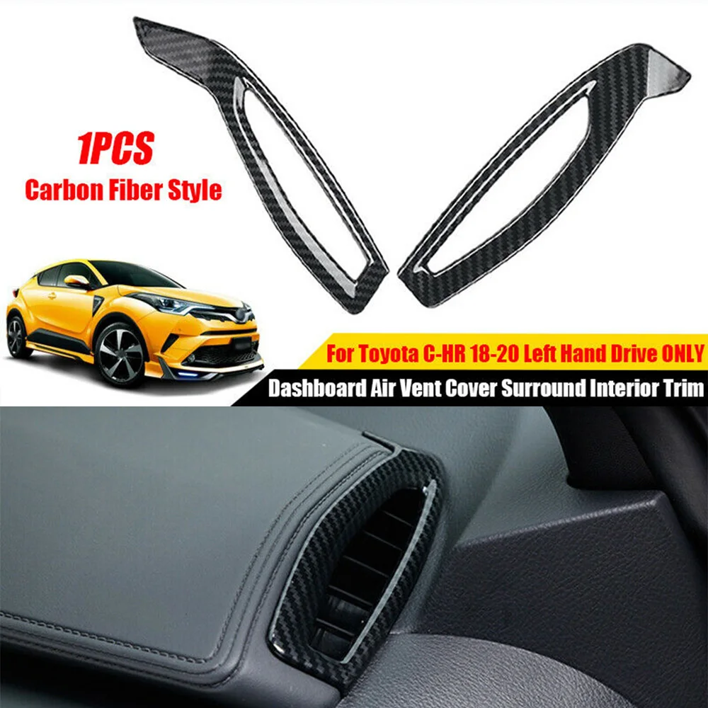 

Luxury Decoration Cover Air Vent Cover Surround Interior Trim ABS 2pcs