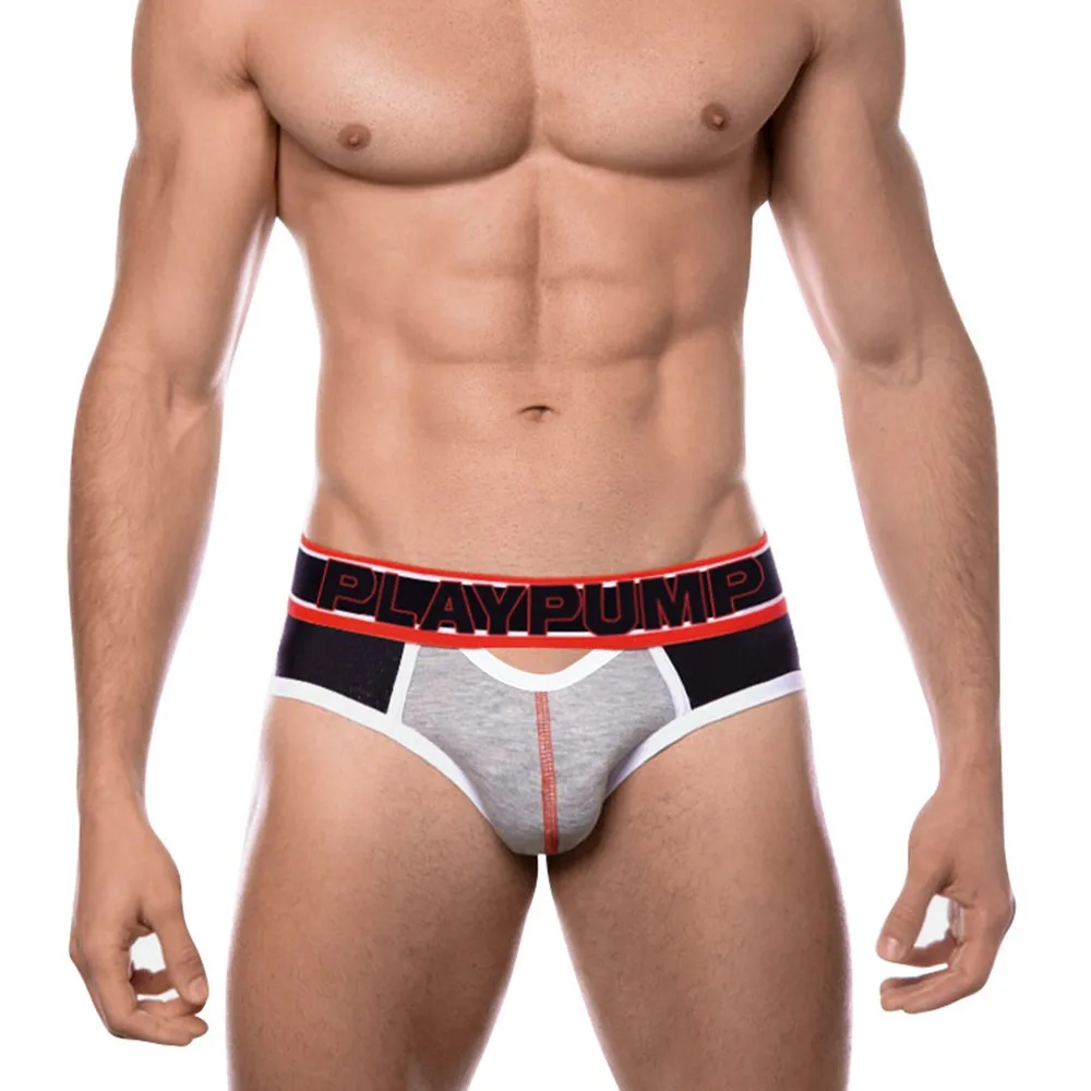 

Men's Mesh Ports Underwear Man Open-Hole brief Sexy Boxer shorts Breathable gay Fitness underpants seamless convex pouch panties