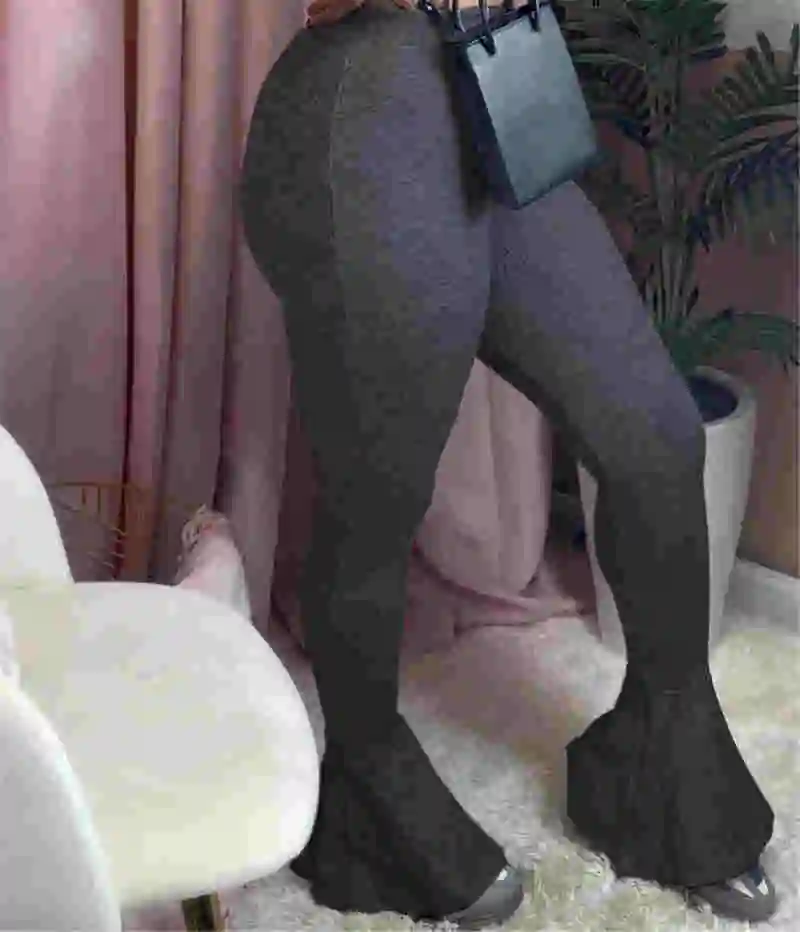 

RD Casual Women Flare Pants Full Length Flared Pants High Elasticity Bell Bottom Trousers Long Boot Cut Pants Girls Outdoor Wear