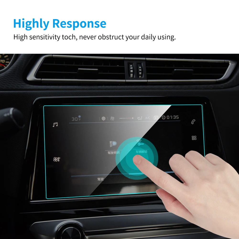 Для peugeot 308 408 508 2008 3008 5008 Автомобильный gps навигационный экран протектор Авто Интерьер Закаленное стекло Защитная пленка автомобильный доступ