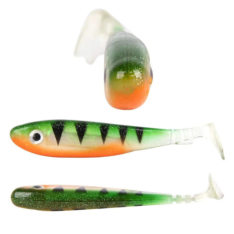 

5pcs Soft Fishing Lure 9cm 8g Wobblers 3D Eyes Frog Tail High Strength Swimbait For Pike Bass Trout Fishing Accessories 2020