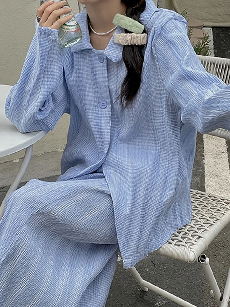 Пикантный женский костюм Новинка 2021 просторная рубашка с длинным рукавом для