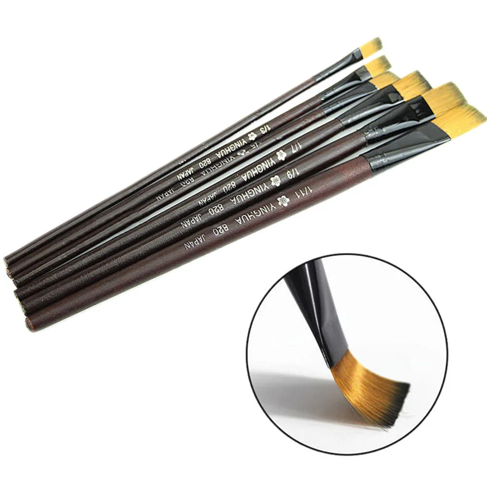 

2020 упаковка из 6 искусственных коричневых фотоэлементов для акриловых волос, рисование блестками различной формы/*