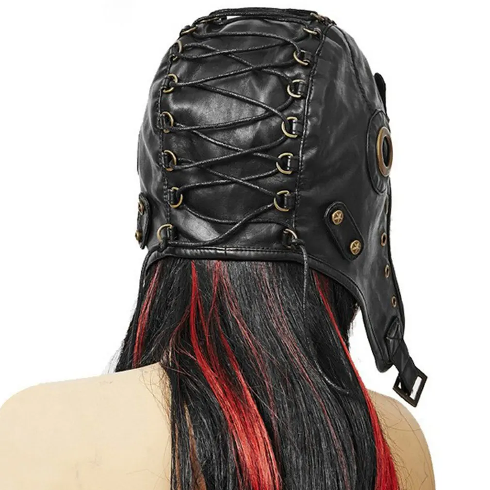 Кепка Шлем С Очками Мужская Кожаная Купить