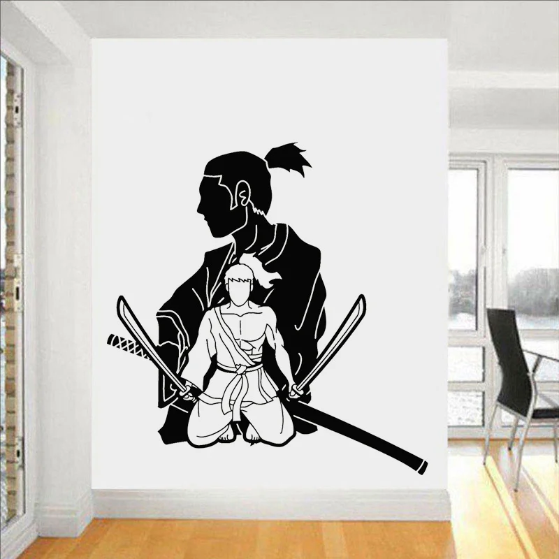 Samurai восточные боевые искусства японский воин виниловые наклейки на стену