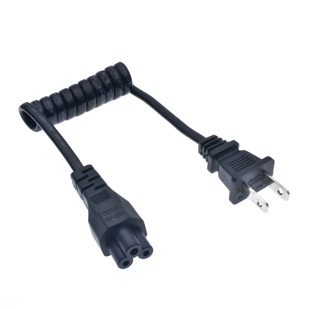 10 А 250 в выдвижной шнур питания NEMA 1-15P к IEC60320 C5 Ультра короткий удлинитель