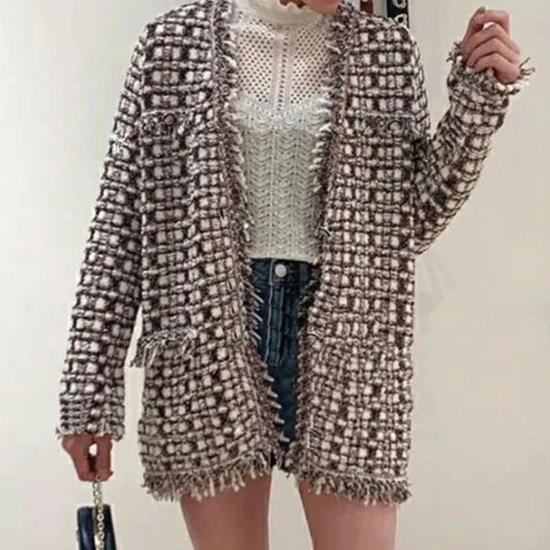 

2021 Autumn and Winter New Long-sleeved Loose Knit Jacket Women Cardigan