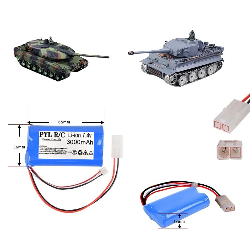 (L6.2 2P) 7 4 v 2800mah 18650 литий ионный аккумулятор Батарея для HengLong р/у HL3818 1 3889 3809 Танк