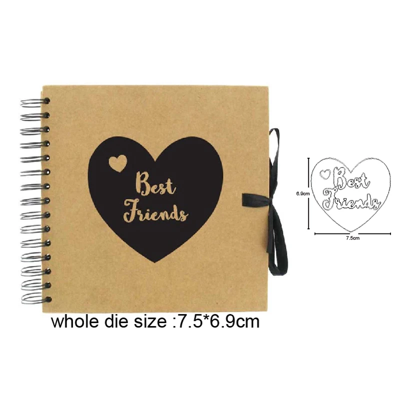 

Best Friend Heart Frame metal dies Cutting Dies Stencil for DIY Scrapbooking dies Paper Card Making Embossing Die Cut craft dies