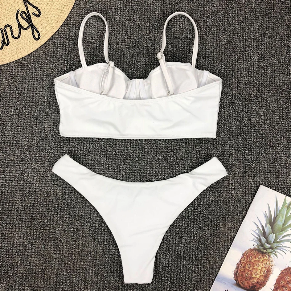 Сексуальные стринги с высокими штанинами бикини пуш-ап 2021 женский купальник