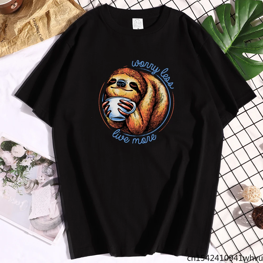

Coffee Worthy Of His Own Lifet Female Simple Brand Casual Breathable Tops Sport Street O-Neck T-Shirt Woman