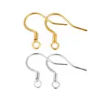 Застежки для сережек из нержавеющей стали, золотистыеСеребристые застежки для сережек, застежки для ювелирных изделий, 50 шт.лот