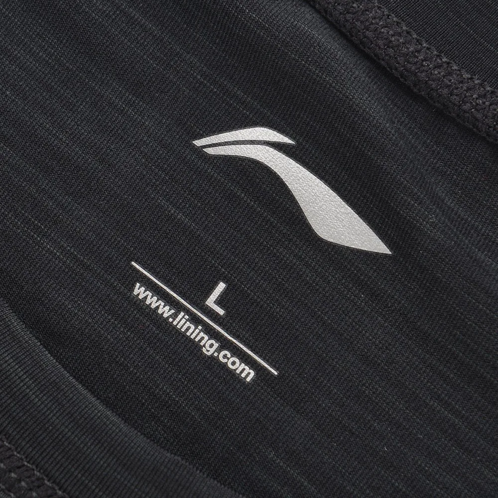 Мужская Тренировочная Базовая футболка Li Ning дышащая Спортивная с подкладкой из