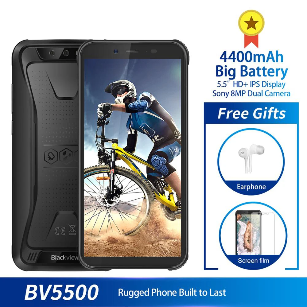 Водонепроницаемый смартфон Blackview BV5500 прочный водонепроницаемый мобильный