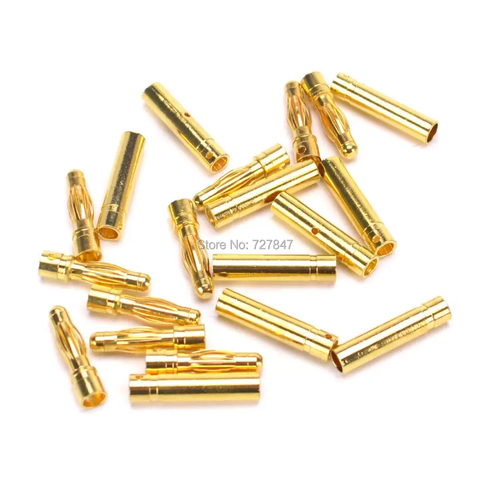 Штепсельная вилка типа банан золотого цвета 20 шт./лот 4 0 мм для батарей ESC Lipo