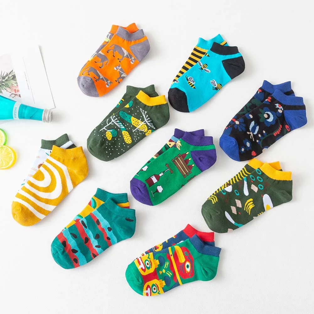 Каваи мультфильм аниме смешные короткие носки для женщин новинка милые летние