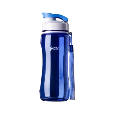 Blue 560 мл Спортивная бутылка для воды Герметичная Бутылка для питьевой воды портативная детская бутылка для воды BPA бесплатно пластиковая боьшая чашка для школьного спортзала - Цвет: Blue