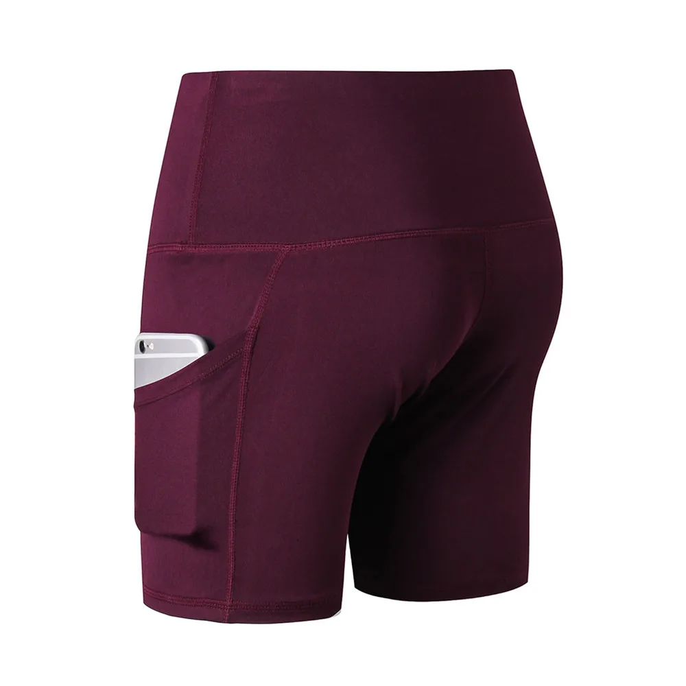 

Female Sports Shorts Yoga Short Trousers Quick-dry Training Pants Trisection Length Shorts - Size Navy