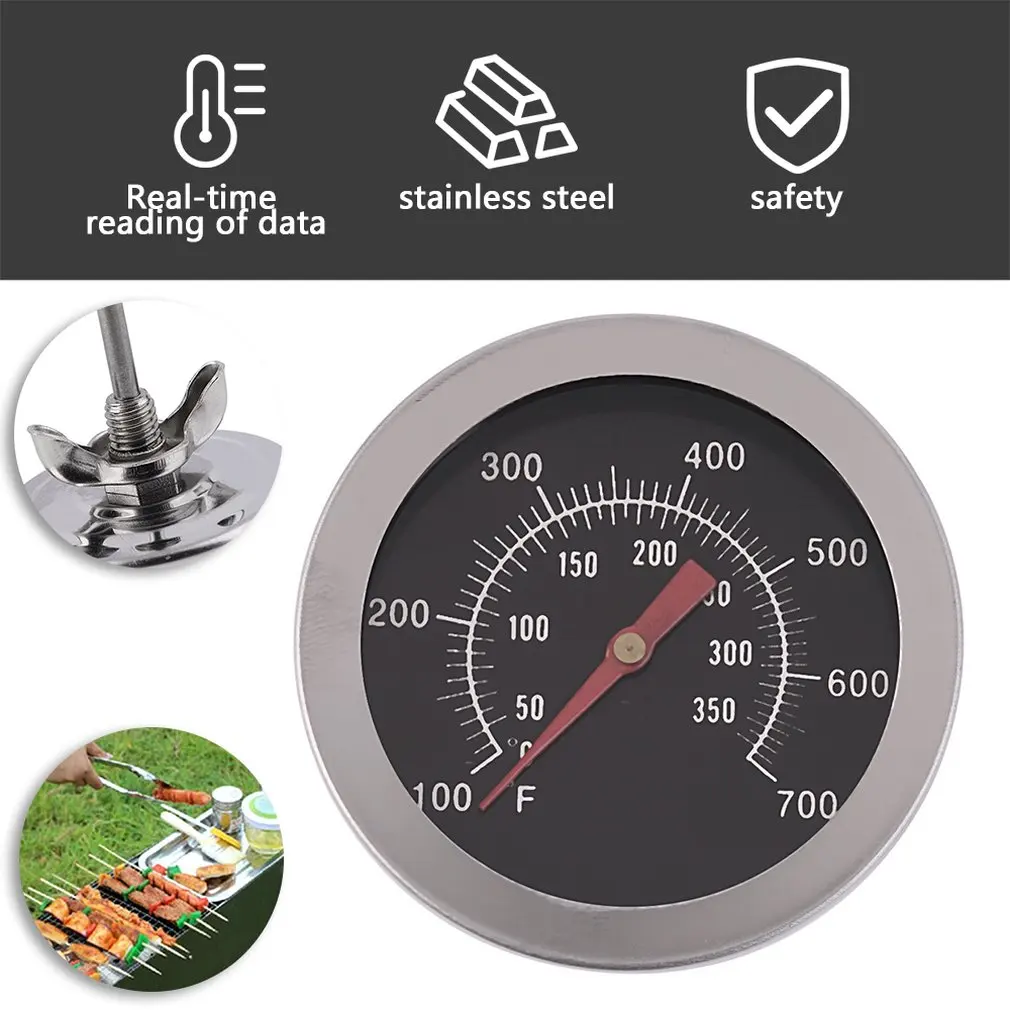 

400 Degree Stainless Steel Oven Cook Thermometer Temperature Gauge Mini BBQ Food Meat Thermometers Grill for Home Kitchen Food