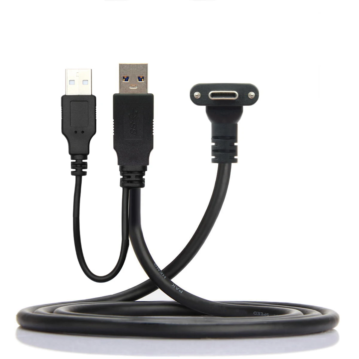 

800cm Oculus Link VR cable USB 3.1 Type C Dual Screw Locking to USB 3.0 Data Cable with extra USB power cable