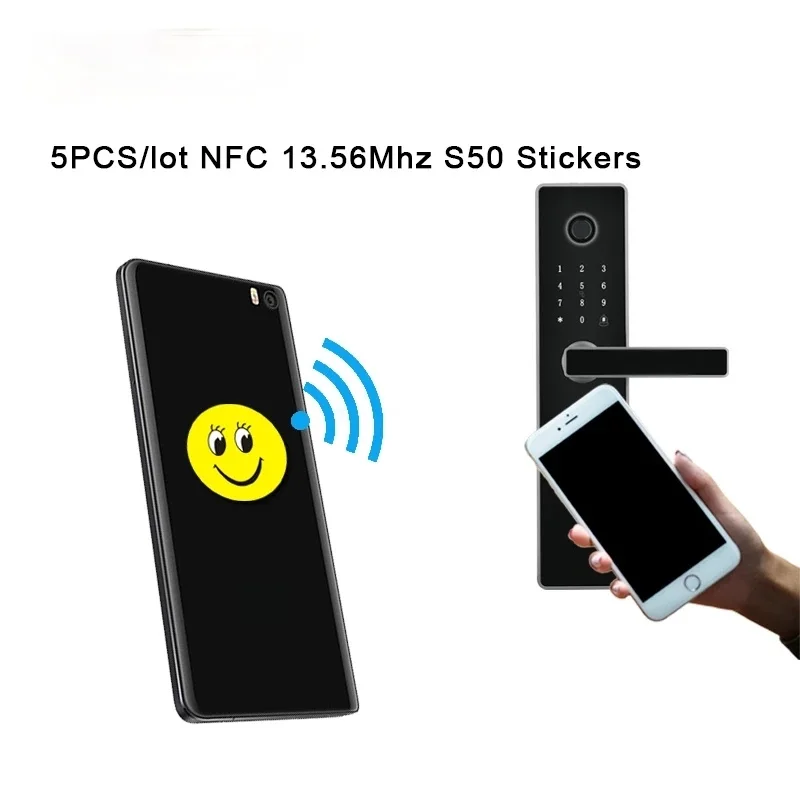 5/10pcs NFC 13.56Mhz S50 Stickers Writable IC UID Anti Metal Interference Cartoon Tags Label Rewritable Mobile Phone Sticker |