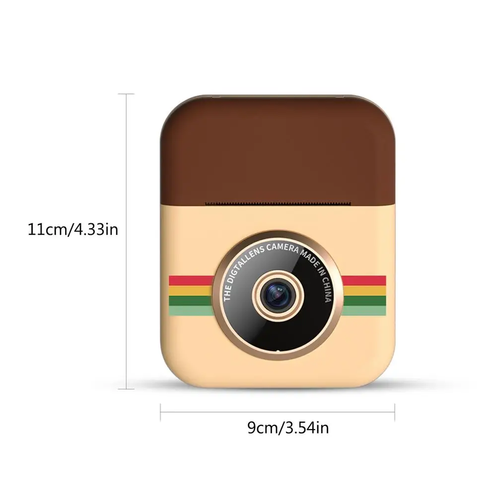

New children's print camera thermal Polaroid digital camera sports camera 1200W cartoon 32G cute camera toy photography props