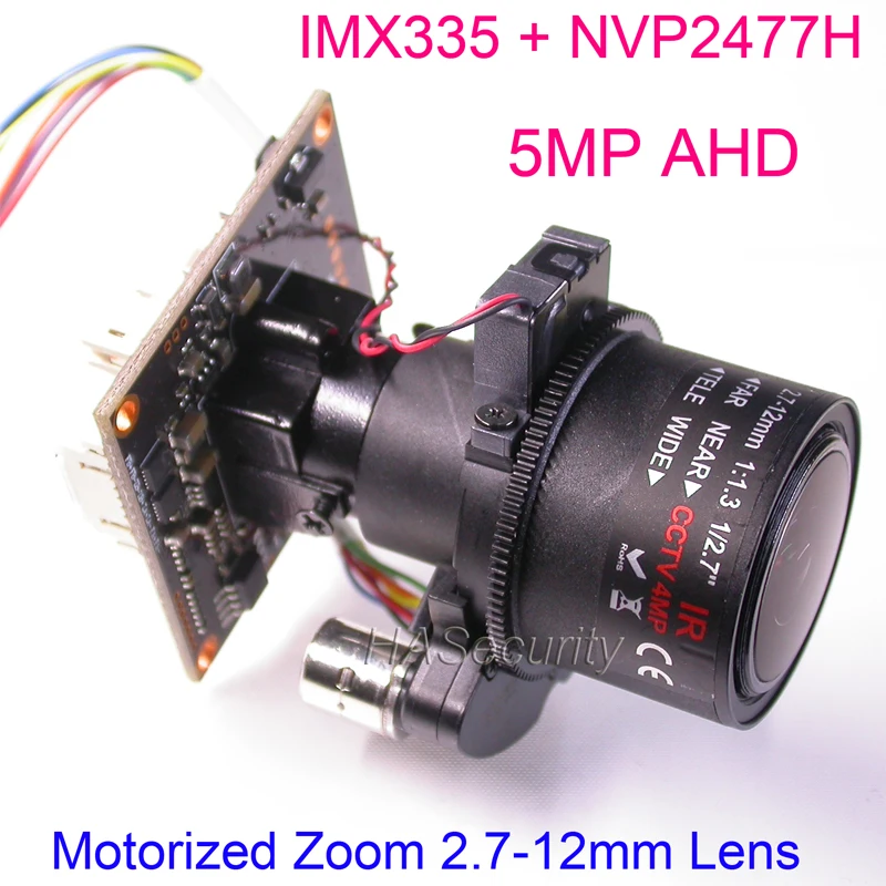 AHD 5 МП 4 моторизованный зум 2 7 12 мм объектив с автофокусом 1/2.8 STARVIS IMX335 CMOS NVP2477