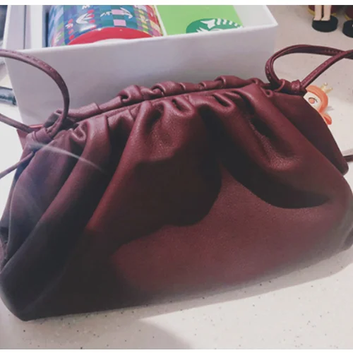 WineRed Роскошные женские сумки из натуральной кожи, Наплечная Сумка, дизайнерские объемные кошельки и клатчи - Цвет: WineRed