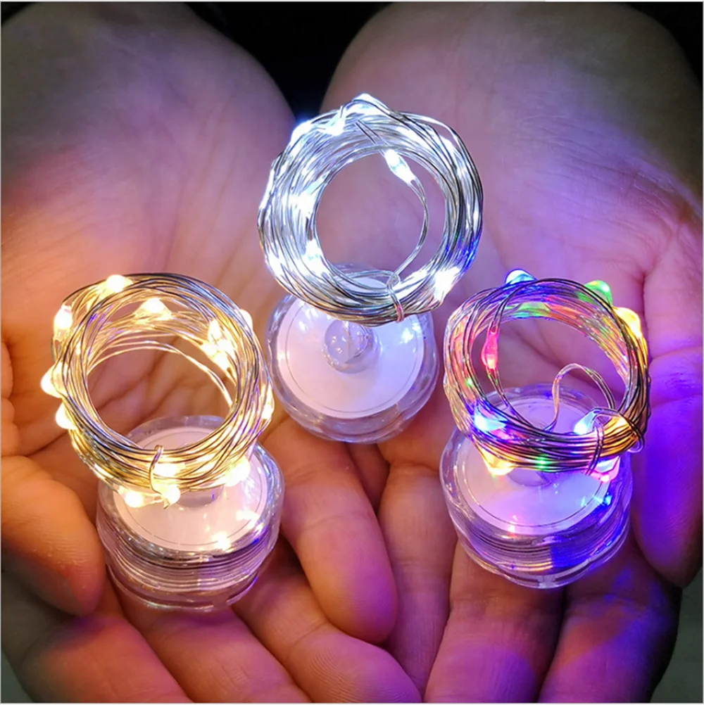 

2M 20LEDs Battery Operated Mini Christmas Candle LED Copper Wire String Fairy Lights Waterproof Submersible String Light