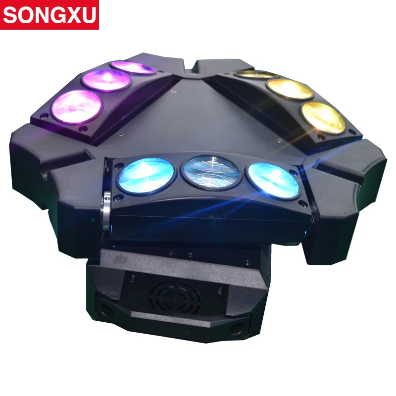 SONGXU 9x10 Вт RGBW светодиодный мини паук светильник DMX свет луча паука для диско DJ