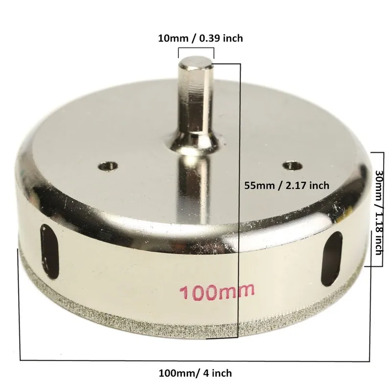 100 мм Гальваническое алмазное сверло отверстие пилы с покрытием каменной кладки