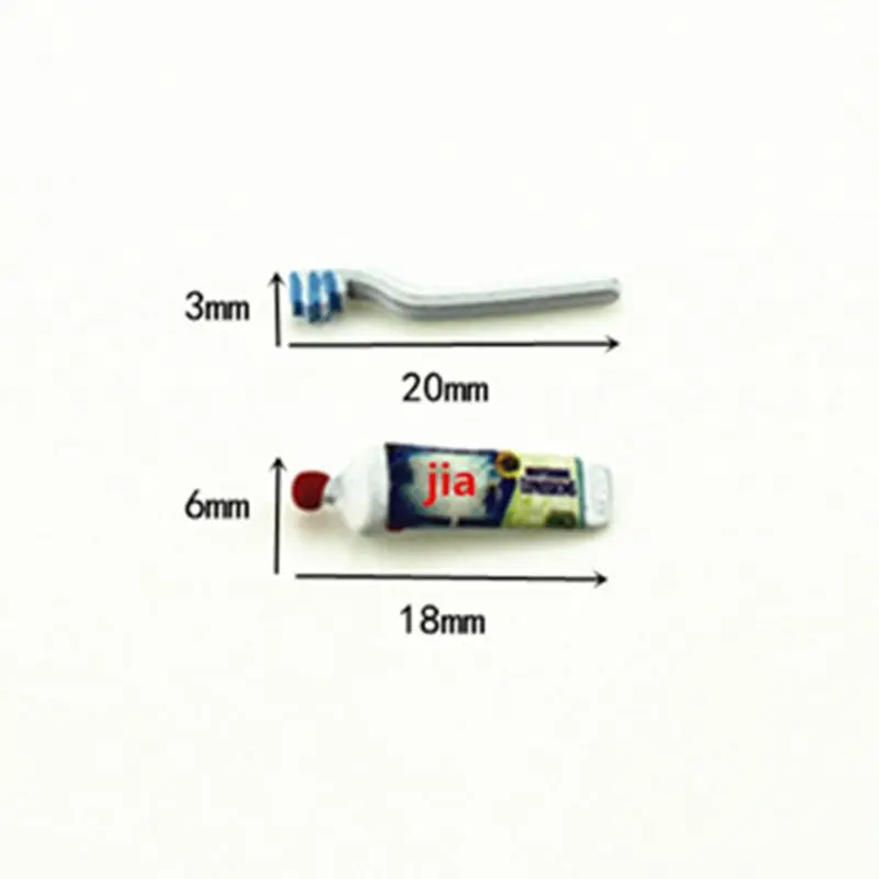 

1:12 Cute Dollhouse Miniature Mini Cup Toothpaste Toothbrush Forob11 Blyth Barbi Pulip Doll Furniture Accessories Toy