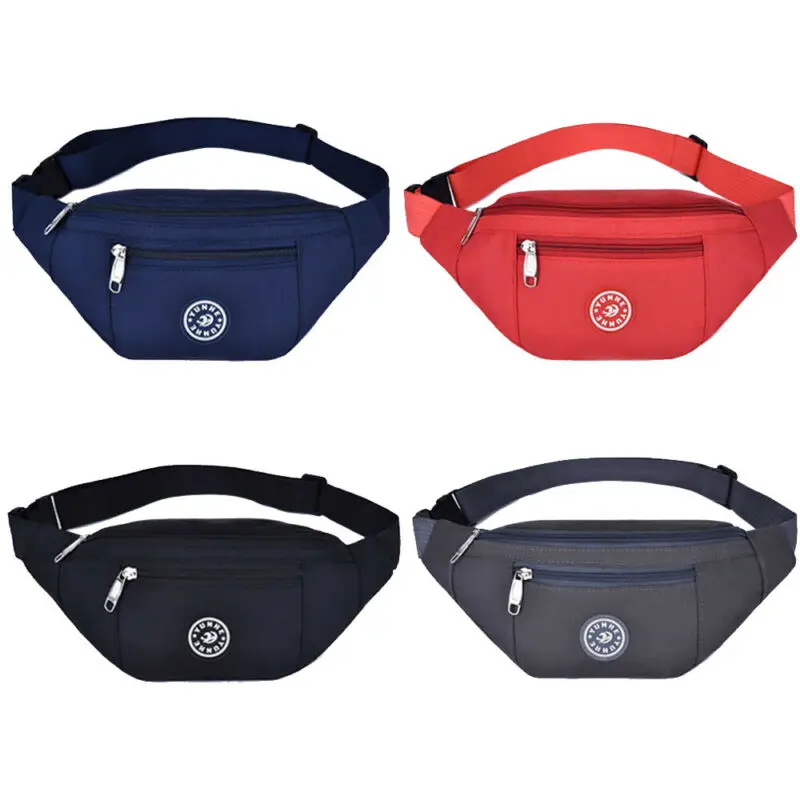Unisex Men Women's Waist Pack Chest Bag Solid Zipper Oxford Large Capacity For Sports Travel Hanging Out | Багаж и сумки