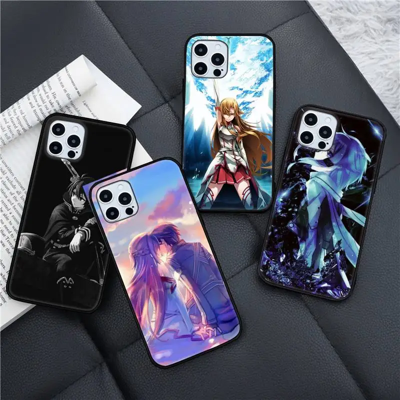 

Sword Art Online SAO Anime Manga Phone Case for iPhone 11 12 13 pro XS MAX 8 7 6 6S Plus X 5S SE 2020 XR mini