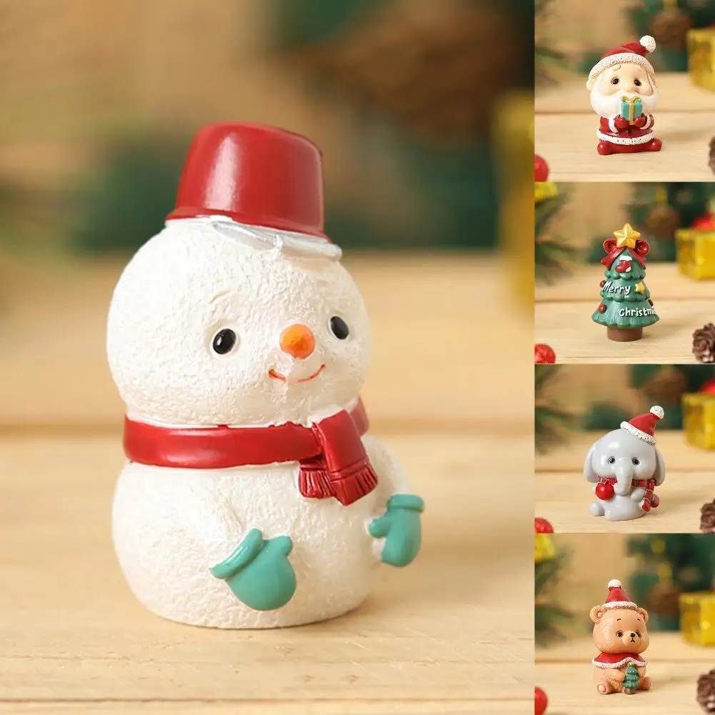 

Realistic Animal Ornament Portable Resin Mini Little Christmas Tree Figurine Miniatures for Kawaii room decor Desk accessories